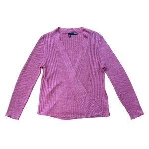 Eileen Fisher Italian Linen Open Cardigan Lightweight Size:Small Color:Rusty Red